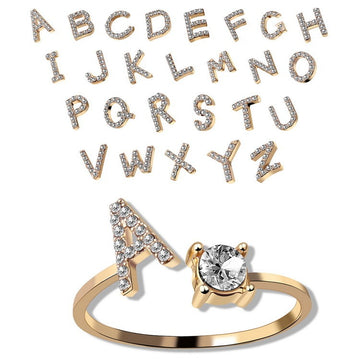 Bella Mila Initial Letter Ring
