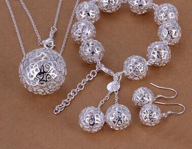 Bella Mila Silver-Plated Ball Pendant