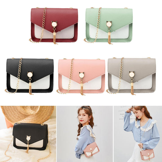 ella Mila Sweet Cat Tassel Messenger Bag