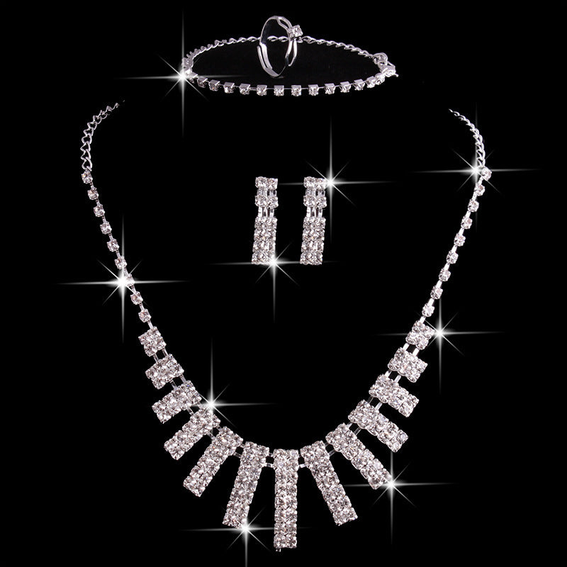 Bella Mila 4-Piece Rhinestone Jewelry Set