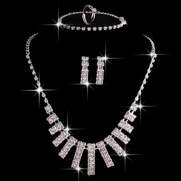 Bella Mila 4-Piece Rhinestone Jewelry Set