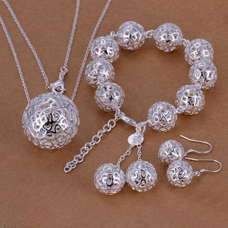 Bella Mila Silver-Plated Ball Pendant