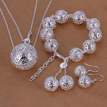 Bella Mila Silver-Plated Ball Pendant