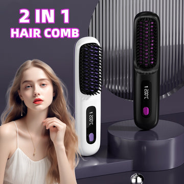 Bella Mila 2-in-1 Hair Straightener Brush